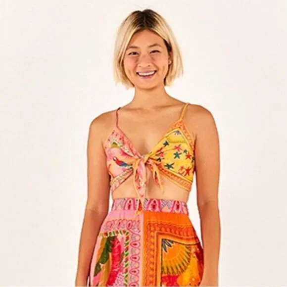 COPY - FARM RIO Mixed scarves top NWT - Picture 2 of 4